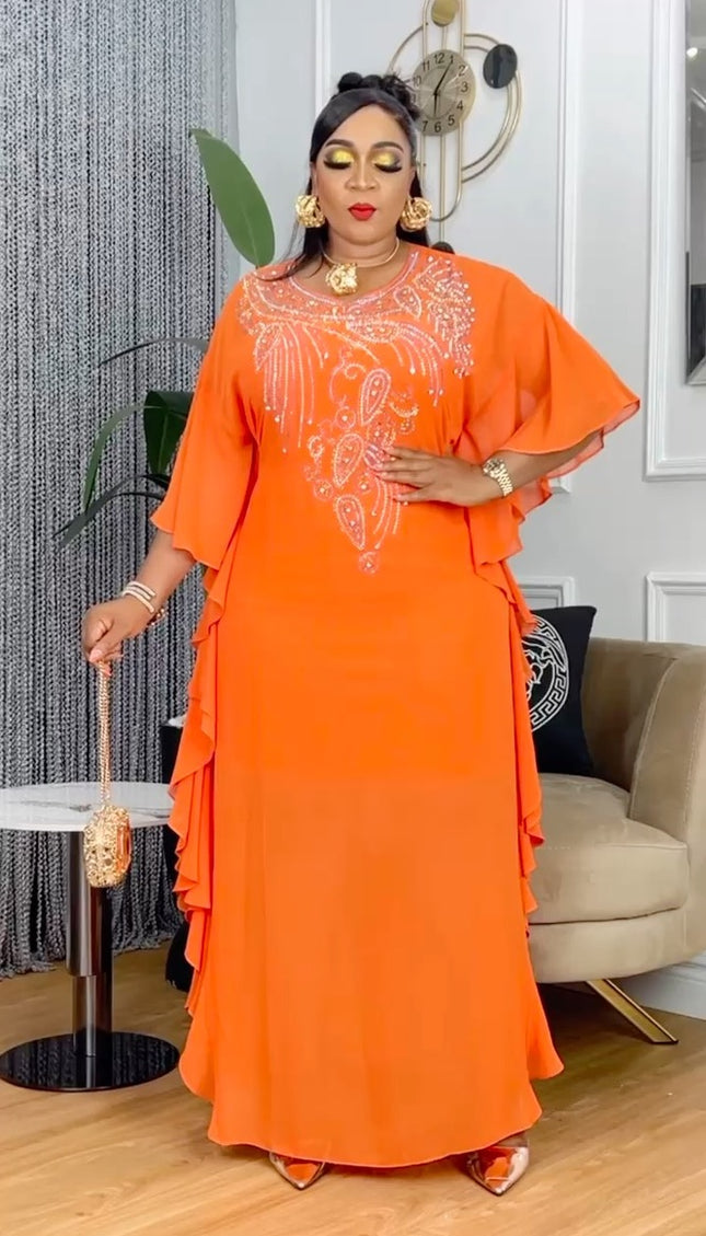 Embellished Maxi Kaftan Dress | Wedding Guest Party Birthday Mother of The Bride Graduation Photoshoot