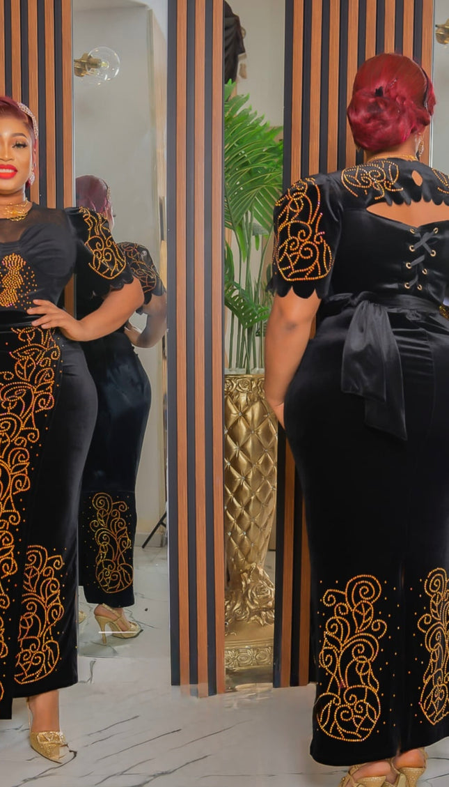 Green Embellished Corset Maxi Dress for African Wedding Guest Nigerian Engagement Ceremony Birthday Photoshoot Dinner Party Reception