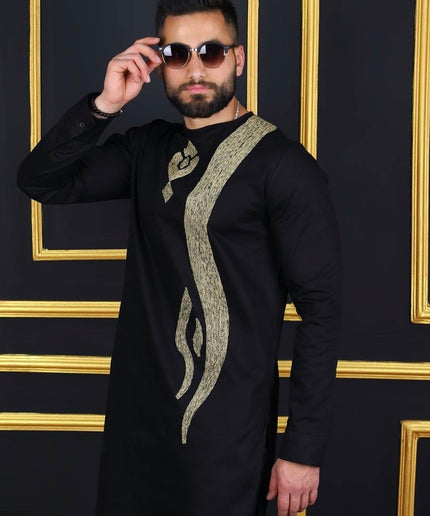 Premium White African Men’s Embroidered 2-Piece Shirt Pants Outfit: Birthday Party, Wedding Guest & Special Occasion Wear