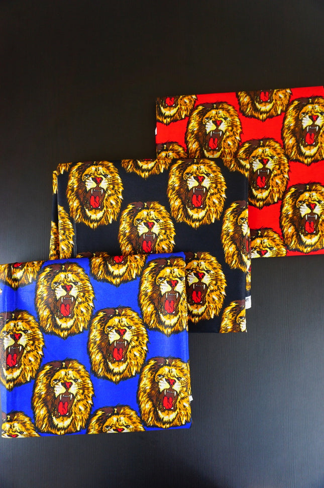 Isiagu Lion Head African Print Ankara Cotton Igbo Traditional Wedding Clothes Making Party Decor