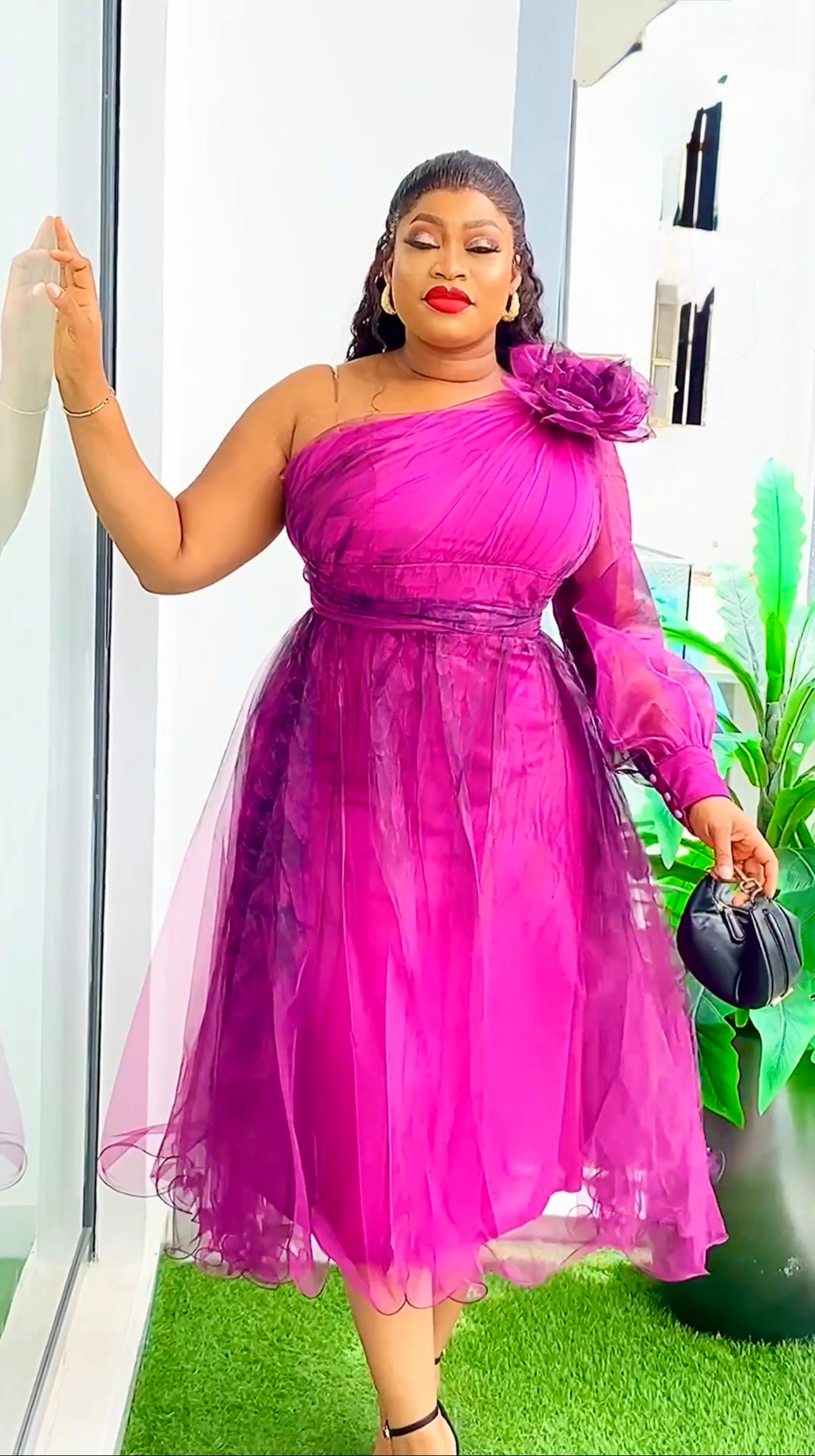 One Shoulder Wedding Guest Dress, Mother of The Bride A Line Gown Plus FASHIONISKO One Shoulder Wedding Guest Dress, Mother of The Bride A Line Gown Plus FASHIONISKO