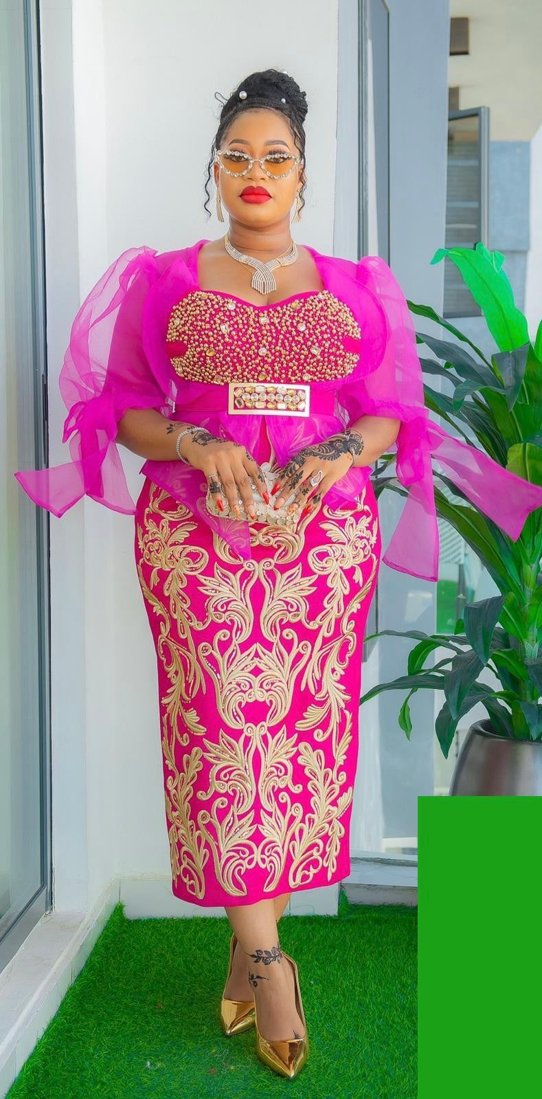 embroidered maxi dress wedding guest Floral Embroidered V-Neck Maxi Dress with Gold Detail - Summer Wedding Guest Dress