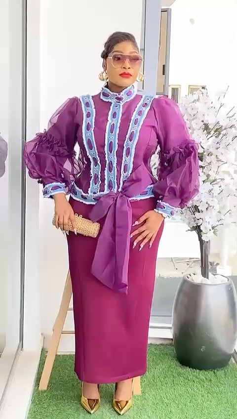 Dramatic Sleeve Bow Embellished Maxi Dress | Women's Fashion Wedding Guest Party Birthday Gala Graduation Celebrant