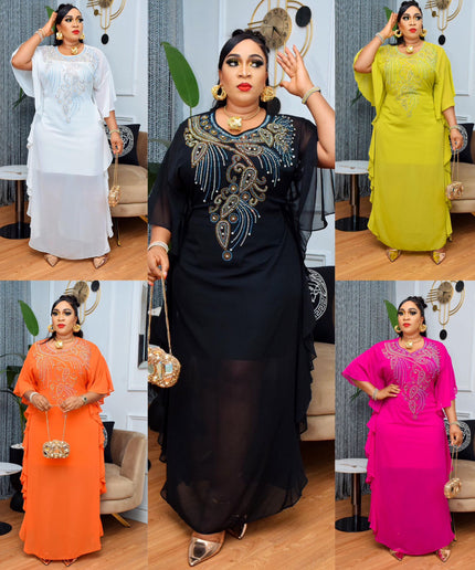 Embellished Maxi Kaftan Dress | Wedding Guest Party Birthday Mother of The Bride Graduation Photoshoot