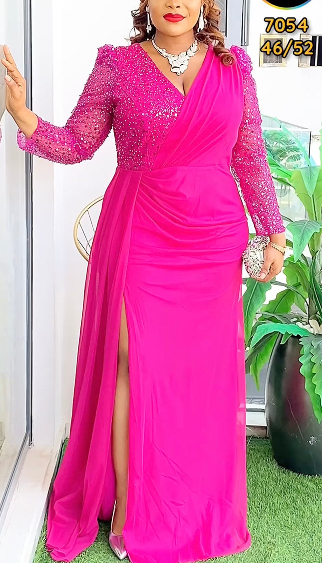 Sequin Embellished Evening Gown | Birthday Party Wedding Guest Prom