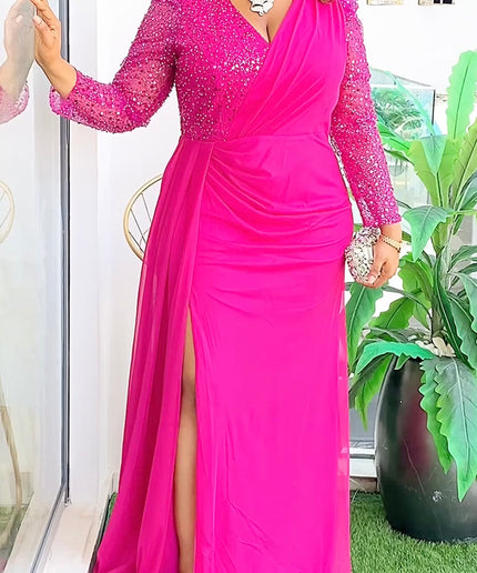 Sequin Embellished Evening Gown | Birthday Party Wedding Guest Prom