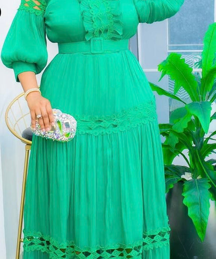 White Pleated Maxi Dress | Wedding Birthday Anniversary Celebration Party Guest