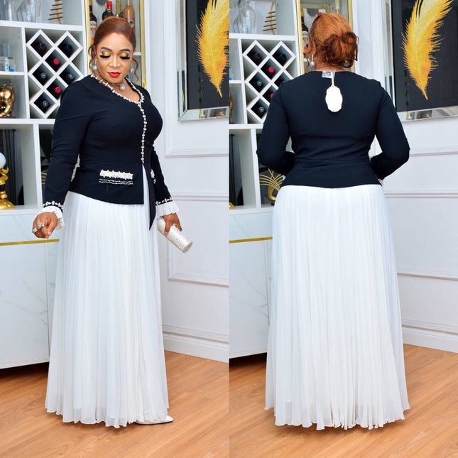 Rhinestone Embellished Pleated Maxi Dress, Mother of The Bride A-Line Gown