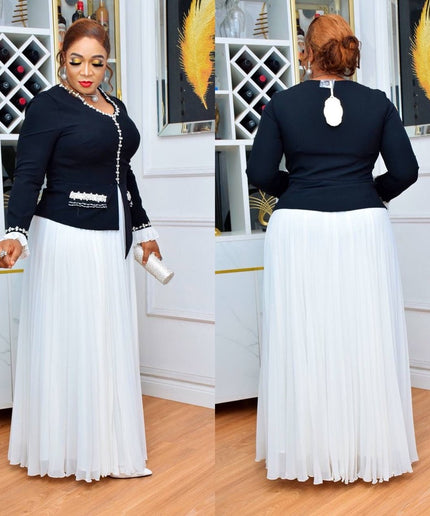 Rhinestone Embellished Pleated Asymmetric Maxi Dress, Mother of The Bride A-Line Gown, Birthday Dinner Party Bridal Photoshoot