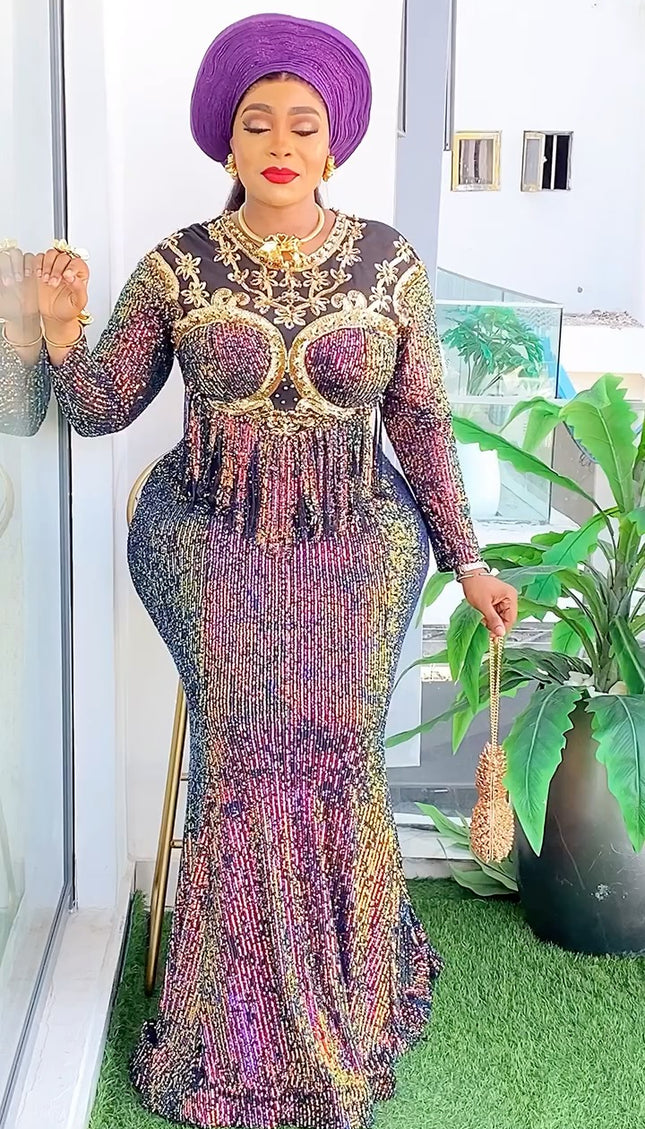 Fringe Embellished Party Dress