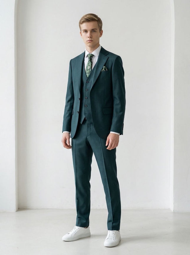 Men's Slim Fit 5-Piece Suit for Wedding Graduation Birthday Prom Business Casual Photoshoot Party Outfit Formal Occasion Wear