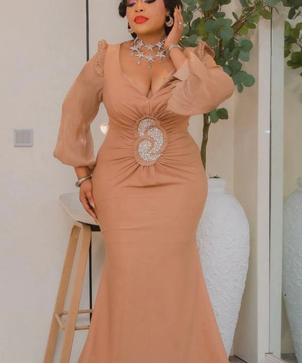 Black Embellished Ruched Mermaid Dress: Mother of The Groom Wedding Guest Attire Formal Evening Gown