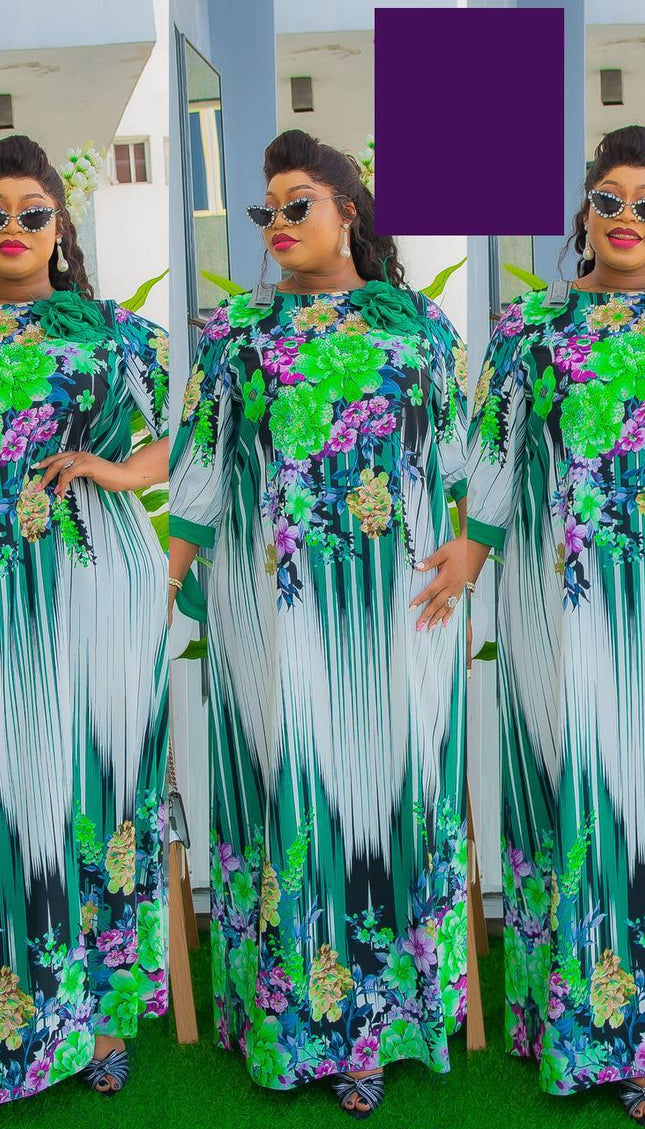 Crystal Embellished Kaftan Maxi Dress