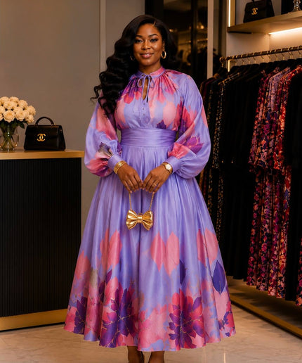 Pink Floral Twirl Skater Pleated Midi 2-Piece Skirt Set, Wedding Guest Outfit Church Anniversary Birthday Cocktail Tea Party