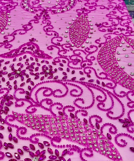 Swarovski Crystal Hand-Beaded Fabric Dressmaking | Wedding Evening Gown Birthday Pageant Prom Dress