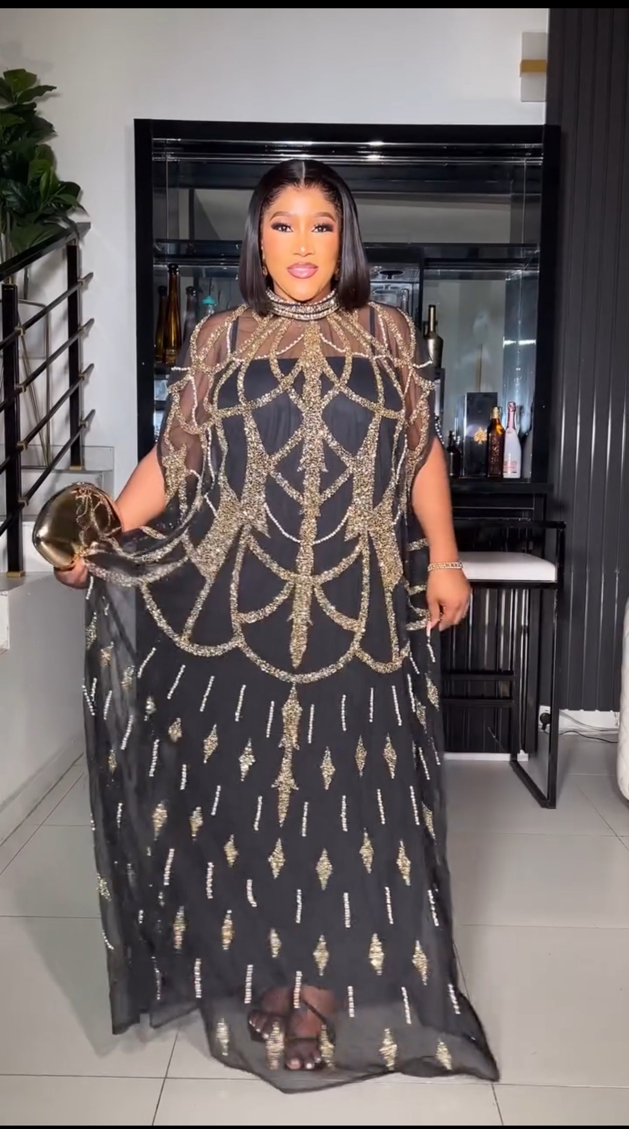 Gold Beaded Kaftan, Nigerian Wedding Guest Dress African Party Bubu FASHIONISKO Gold Beaded Kaftan, Nigerian Wedding Guest Dress African Party Bubu FASHIONISKO