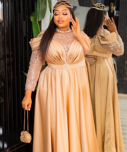 Glamorous Red Sequin Off-The-Shoulder Twirl A-Line Dress for Party Birthday Cocktail Dinner Mother of The Bride Photoshoot Wedding Guest Outfit