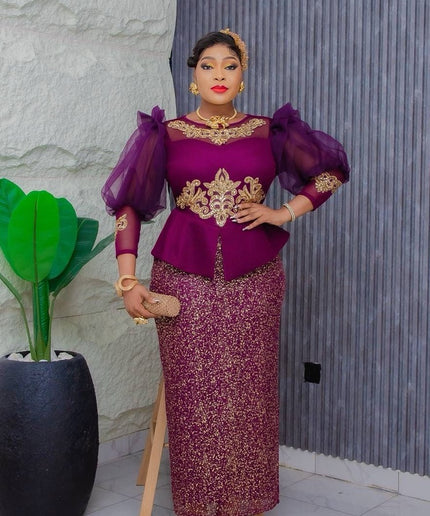 Ruffle Sleeve Embellished Women's Maxi Dress | Party Birthday Photoshoot Wedding Guest