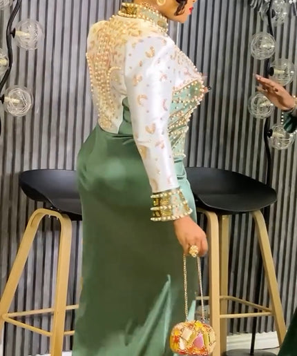 Embellished Wedding Guest Mermaid Dress Mother of The Bride Dinner Cocktail Birthday Anniversary Graduation Ceremony Gala