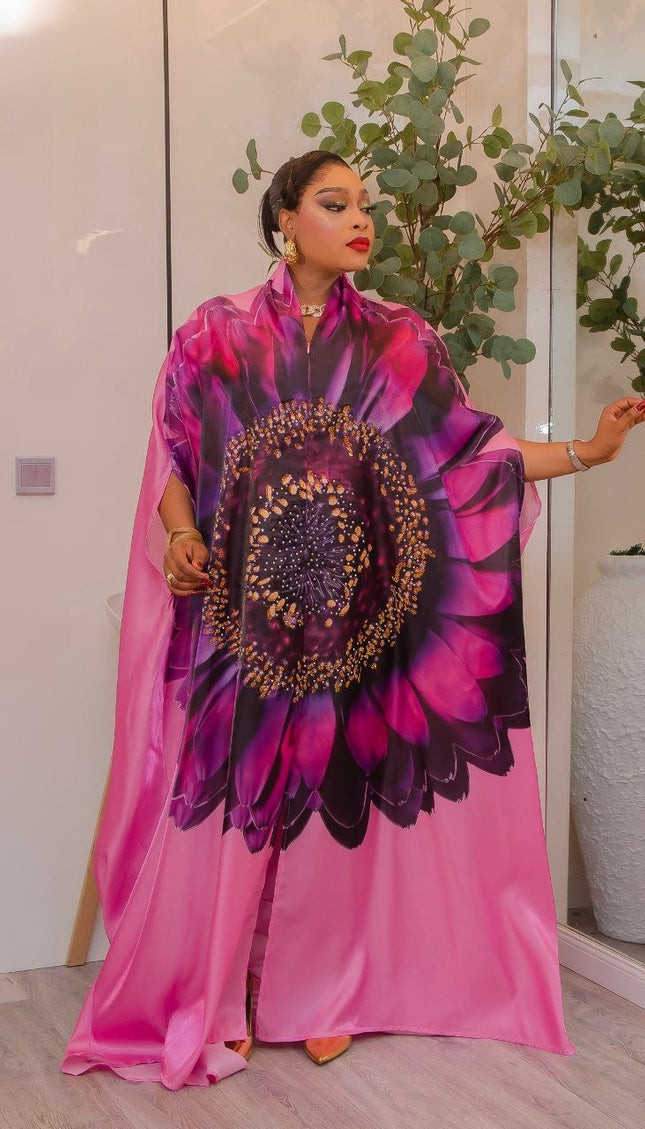 Black Embellished Kaftan Dress: Wedding Guest Outfit Birthday Party Graduation Cocktail Anniversary