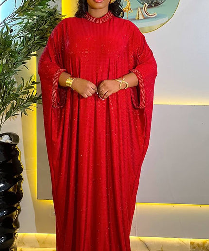 Sparkly Embellished Black Kaftan Bubu Dress: Wedding Attire Gala Anniversary Birthday Party Outfit