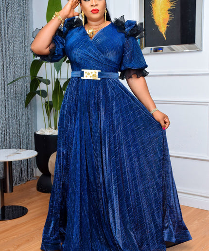 Elegant Ruffle A-Line Gown