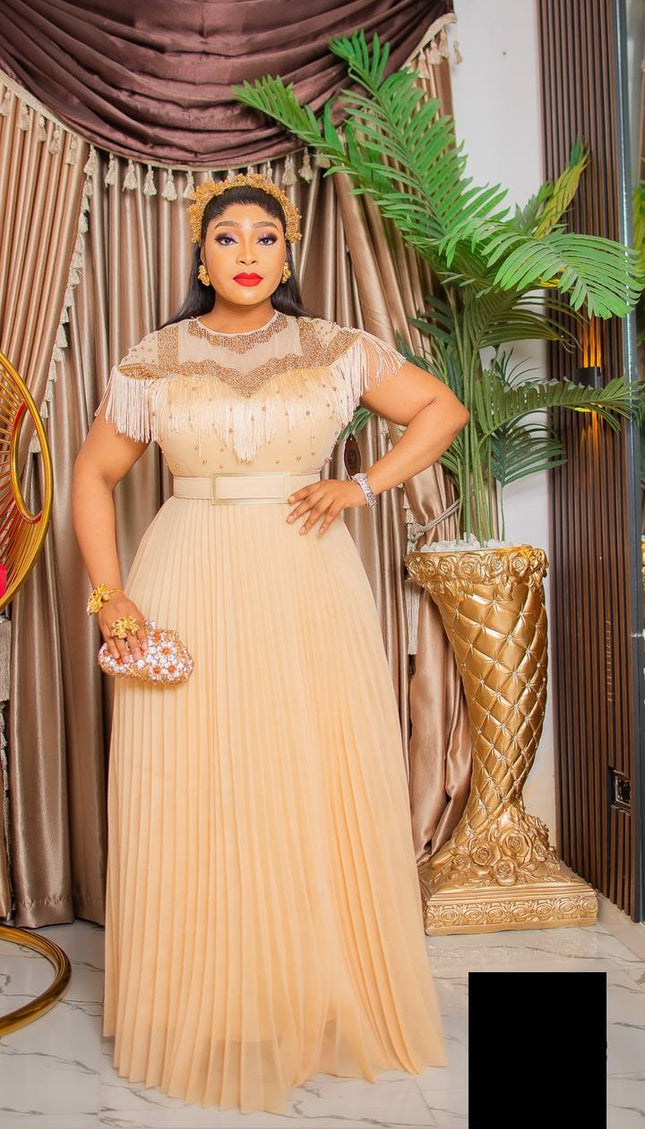 Tassel Embellished Maxi Dress | Birthday Party Celebrant
