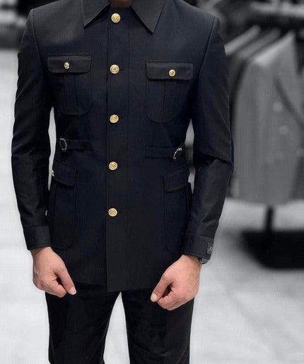 Men's Slim Fit Shirt and Pants Business Wear Special Occasion Groomsmen | 3 Colors
