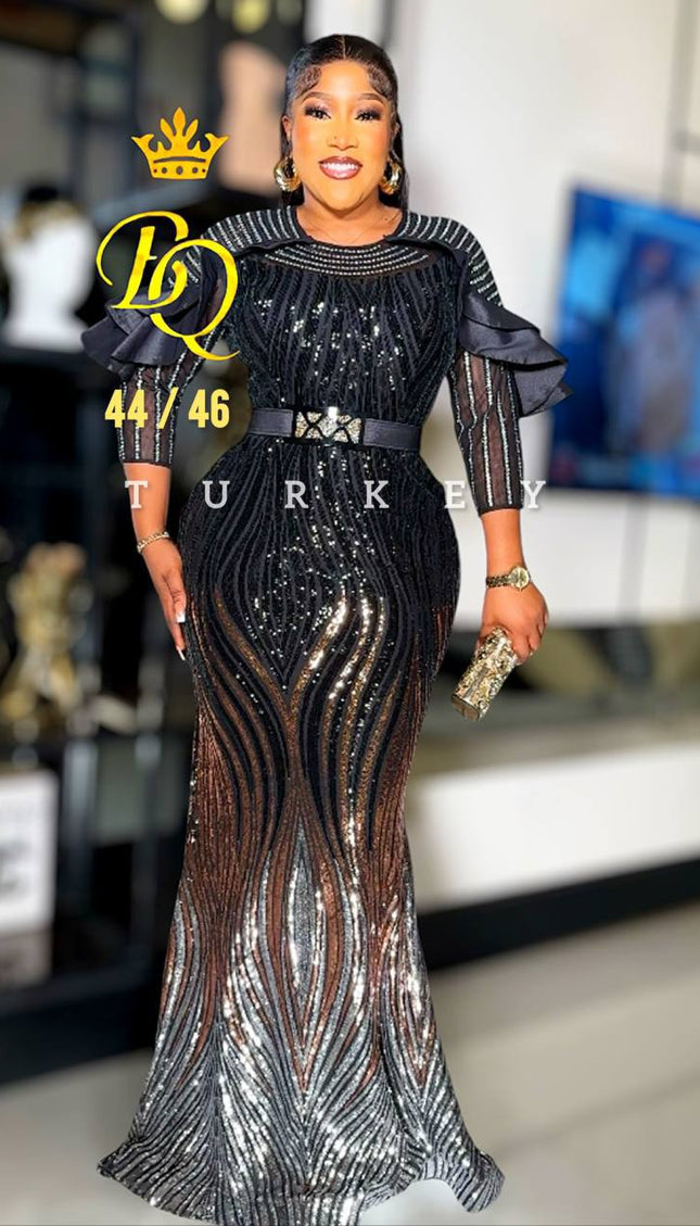 Sequin Embellished Maxi Dress