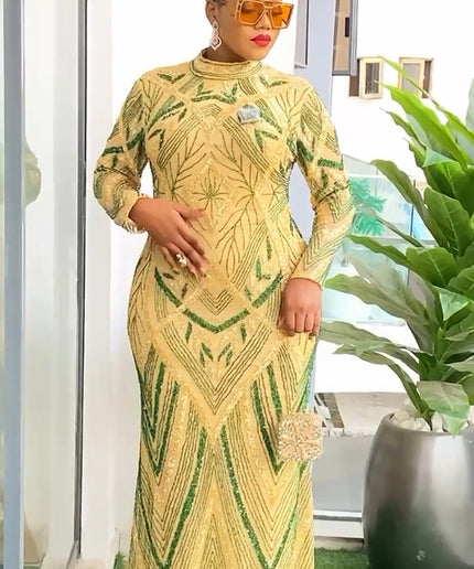 Beaded Embellished Maxi Gown | Birthday Party Reception Mother of The Bride Wedding Guest