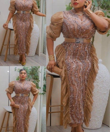 Women's Cocktail Dresses, Formal Wedding Guest Modest Church Vintage Maxi Evening Dress