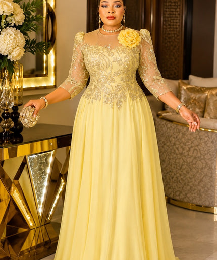 Elegant Black Sequin-Embellished A-Line Evening Gown for Wedding Guest Mother of The Bride Photoshoot Birthday Party Cocktail Reception