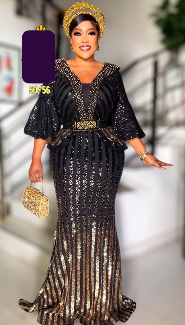 Sequin Embellished Maxi Dress