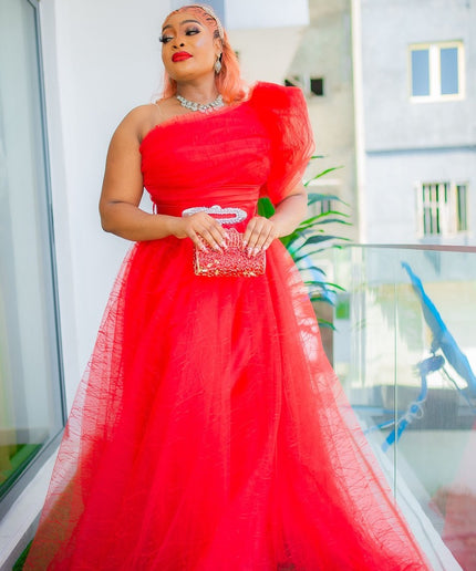 One Shoulder A-Line Gown Mother of The Bride Curvy, Summer Wedding Guest Maxi Dress, Birthday Photoshoot Bridal Reception Gala Ball Gown