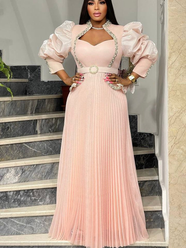 Ruffle Peplum Maxi Dress | Mother of The Bride Wedding Guest Birthday Party Gala Bridal