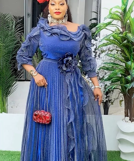 Off Shoulder Ruffle Maxi Dress | Women Fashion Dresses Wedding Guest Birthday  Party Celebrant Photoshoot