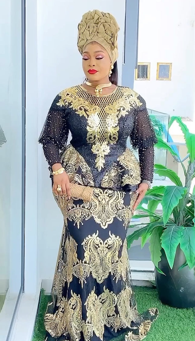 Embellished Peplum Maxi Evening Gown | Wedding Guest Mother of The Bride Birthday Party