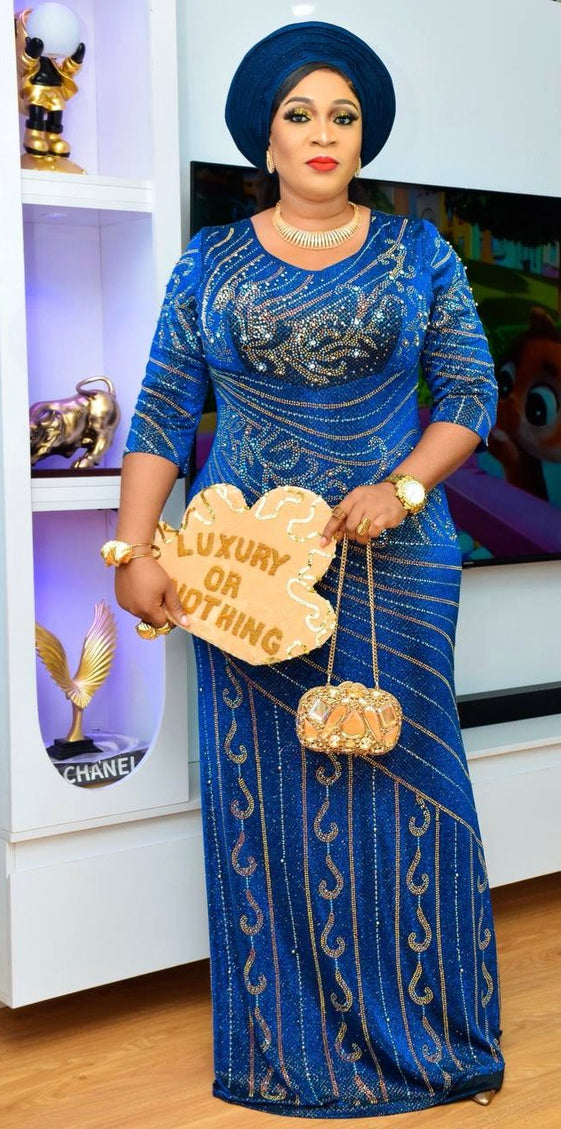 Champagne Gold Beaded Mother of The Bride Mermaid Gown, Embellished Wedding Guest Dress Maxi Plus Size Floor Length Celebrant Worthy Graduation Dinner