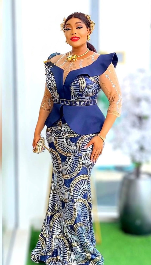 Sequin Embellished Mermaid Maxi Dress for Mother of The Bride Wedding Guest Birthday Party Photoshoot