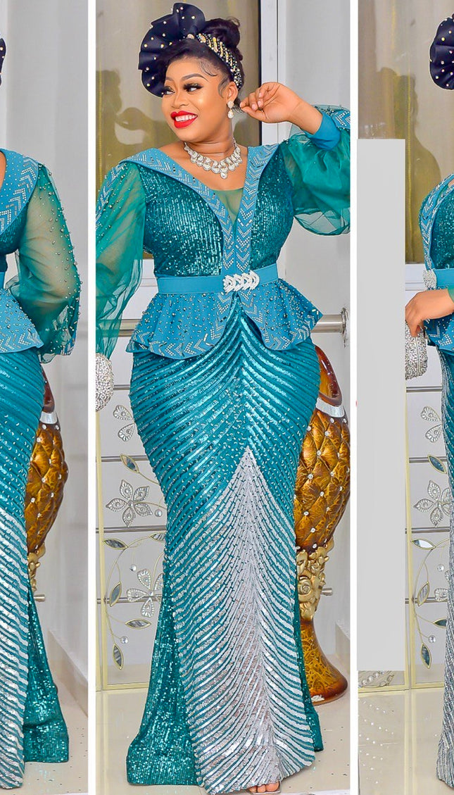 Sequin Embellished Maxi Dress