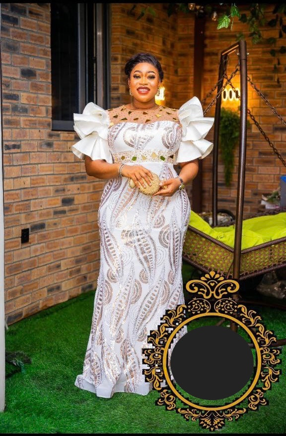 Dramatic Ruffle Sleeve Wine Sequin Mermaid Gown - Mother of The Bride Wedding Guest Photoshoot