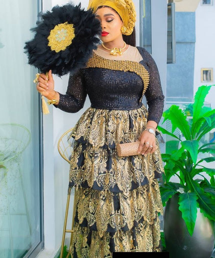 Ruffle Tiered Pleated Sequin Maxi Dress | Wedding Guest Mother of The Bride Celebrant Party
