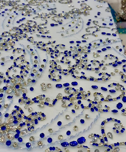 Swarovski Crystal Hand Beaded Fabric Dressmaking | Wedding Evening Gown Pageant Birthday Party Prom Dress