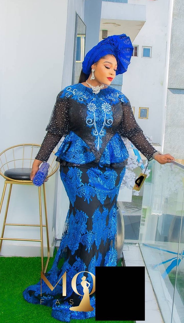 Sequin Embellished Peplum Gown | Wedding Guest Mother of The Bride Birthday