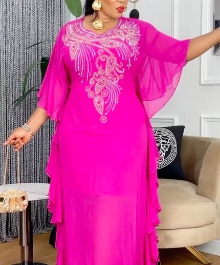 Embellished Maxi Kaftan Dress | Wedding Guest Party Birthday Mother of The Bride Graduation Photoshoot