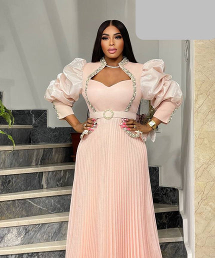 Ruffle Peplum Maxi Dress | Mother of The Bride Wedding Guest Birthday Party Gala Bridal