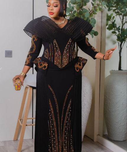 Dramatic Pleated Cape Sleeve Embellished White Party Dress: Wedding Guest Birthday Cocktail Dinner Mother of The Groom