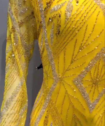 Beaded Embellished Maxi Gown | Birthday Party Reception Mother of The Bride Wedding Guest