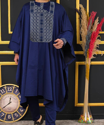African Men's Clothing Agbada Shirt Pants Embroidery | 4 Colors