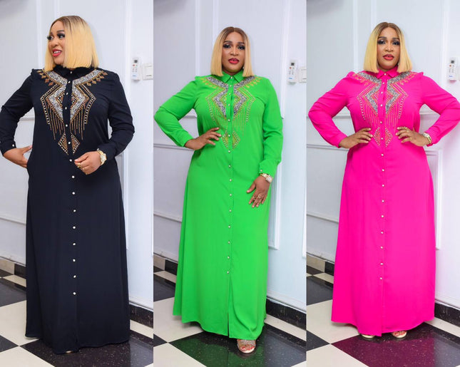 Rhinestone Embellished Maxi Dress | Wedding Guest Party Photoshoot